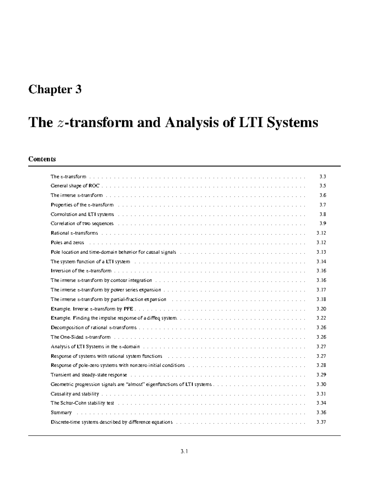 Z Transform - Lecture Notes 4 - The Z -transform And Analysis Of LTI ...