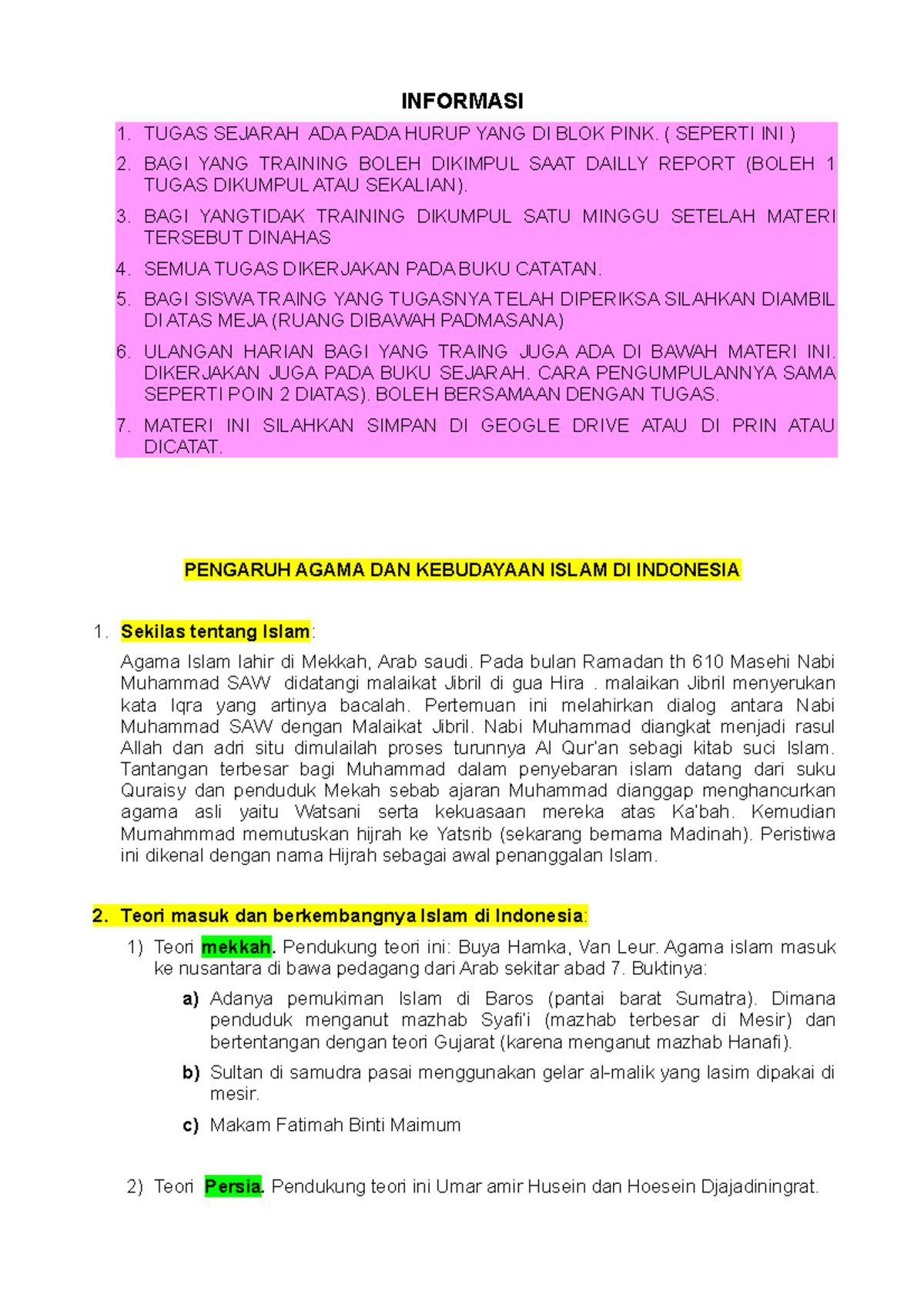 Materi Sejarah Kls XI - INFORMASI 1. TUGAS SEJARAH ADA PADA HURUP YANG ...