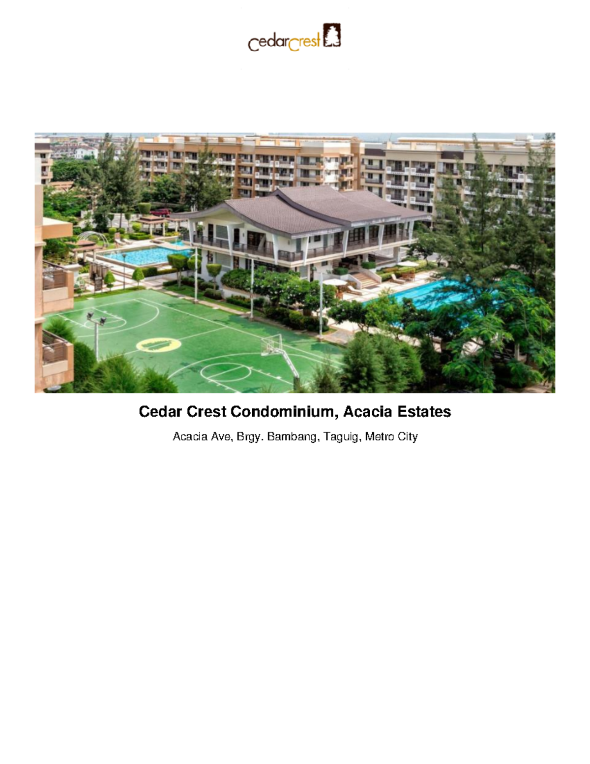 Group 7 Housekeeping Analysis1 Cedar Crest Condominium, Acacia