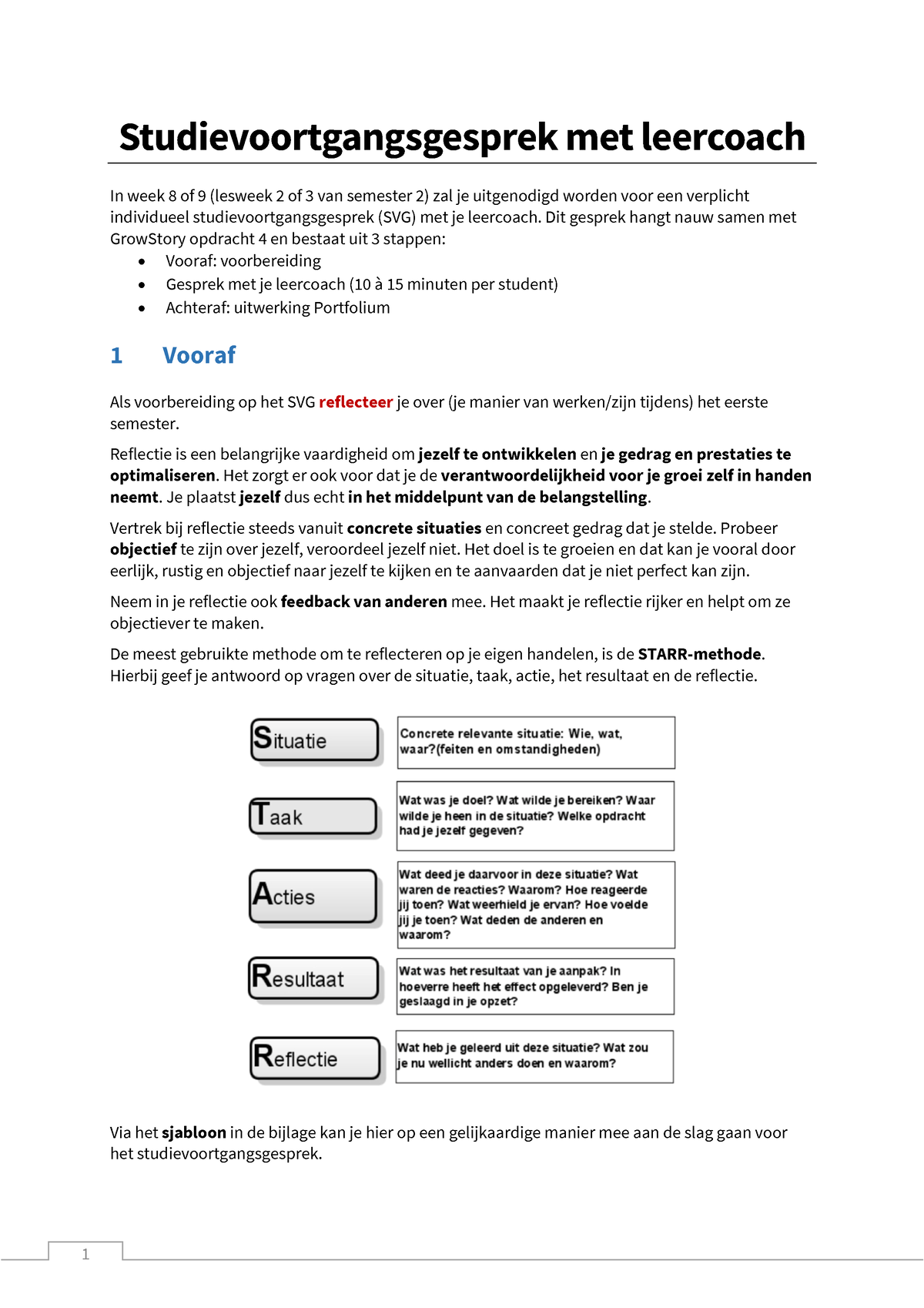 Opdrachtomschrijving SVG 2324 - Studievoortgangsgesprek Met Leercoach ...