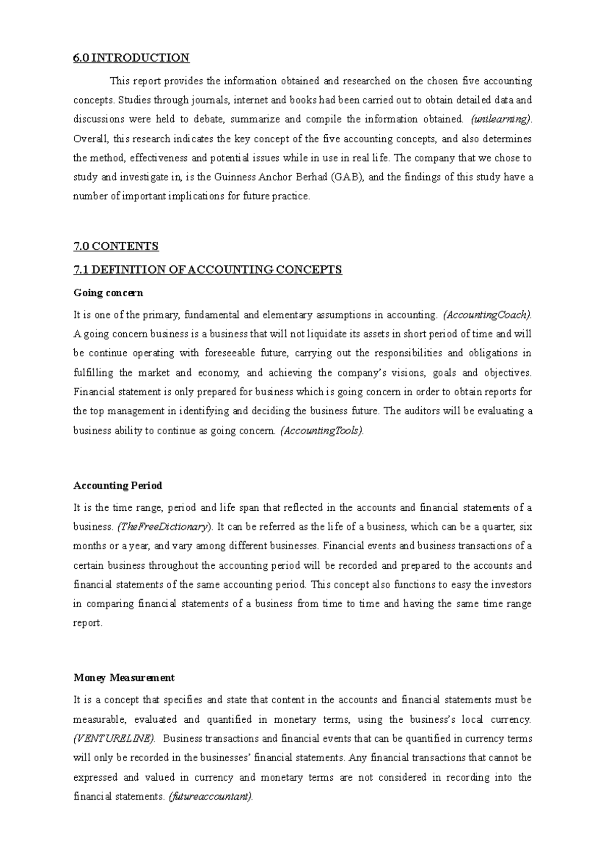 FOA definition - Fundamental of accounting assignments partial content ...