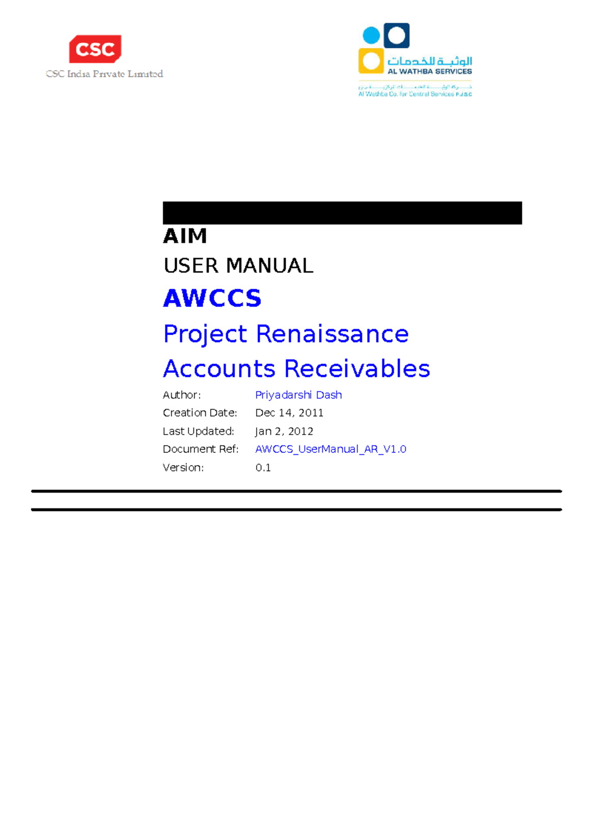 Awccs User Manual AR V1 - AIM USER MANUAL AWCCS Project Renaissance ...