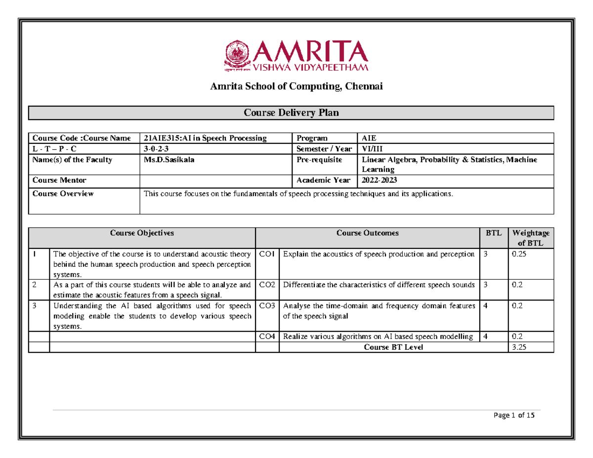 21AIE315-CDP - higlknl - Page 1 of 15 Amrita School of Computing ...