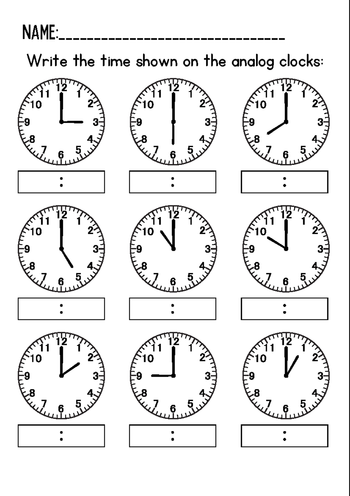 What's the Time Clock Mathematics Worksheet in Purple Bold Style ...