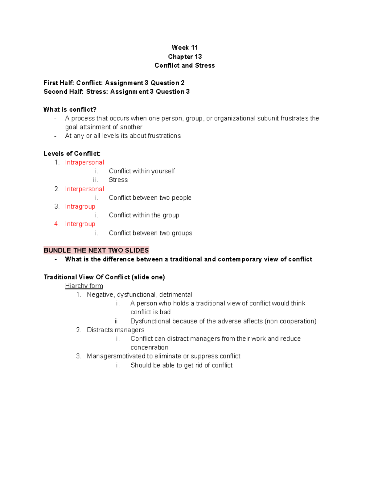 Week 11 (Chapter 12) - these notes have the included stars with what ...