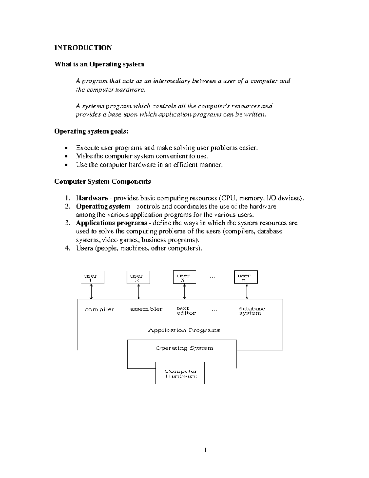 OS chapt 1 for class purpose - Software Engenering - Studocu