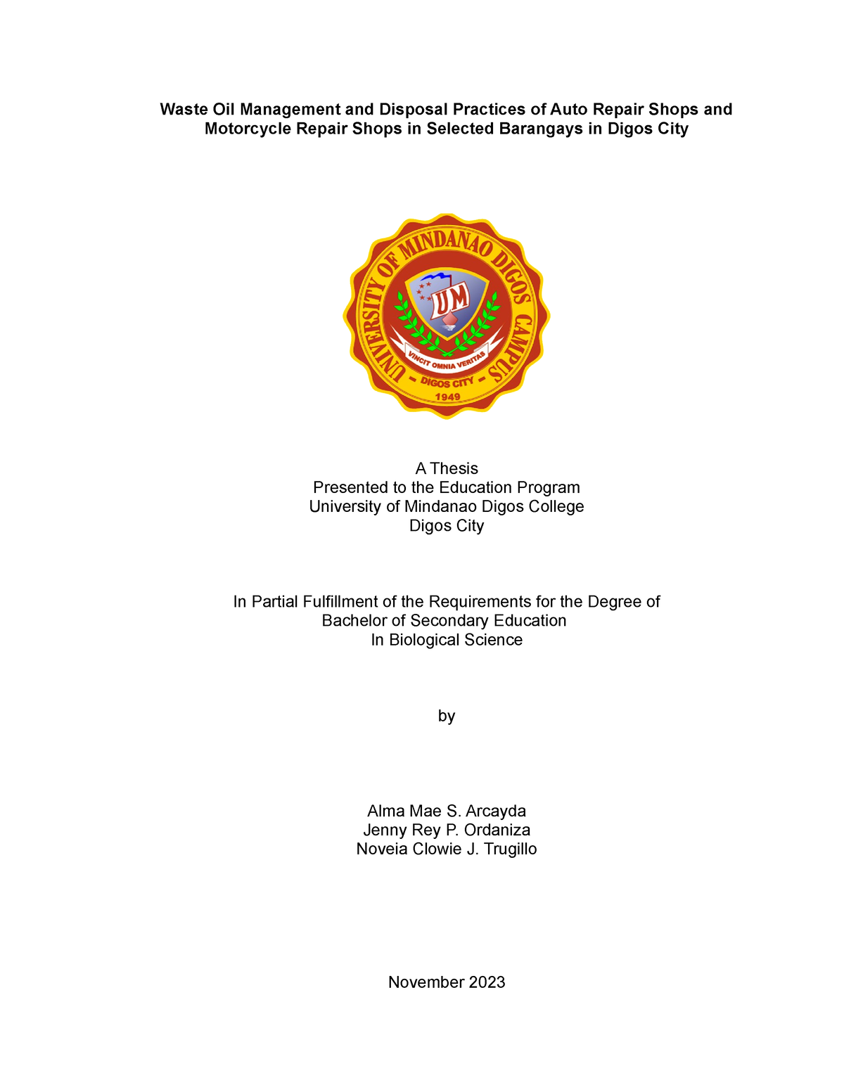 master thesis in waste management