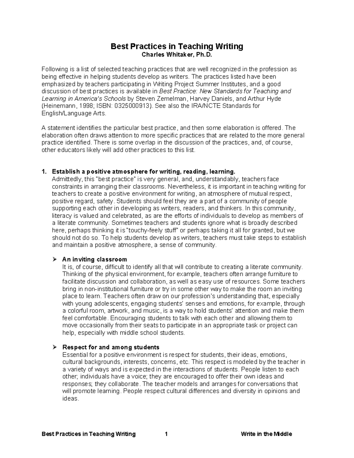 Write middle interactive best practices teaching writing 1 - Best ...