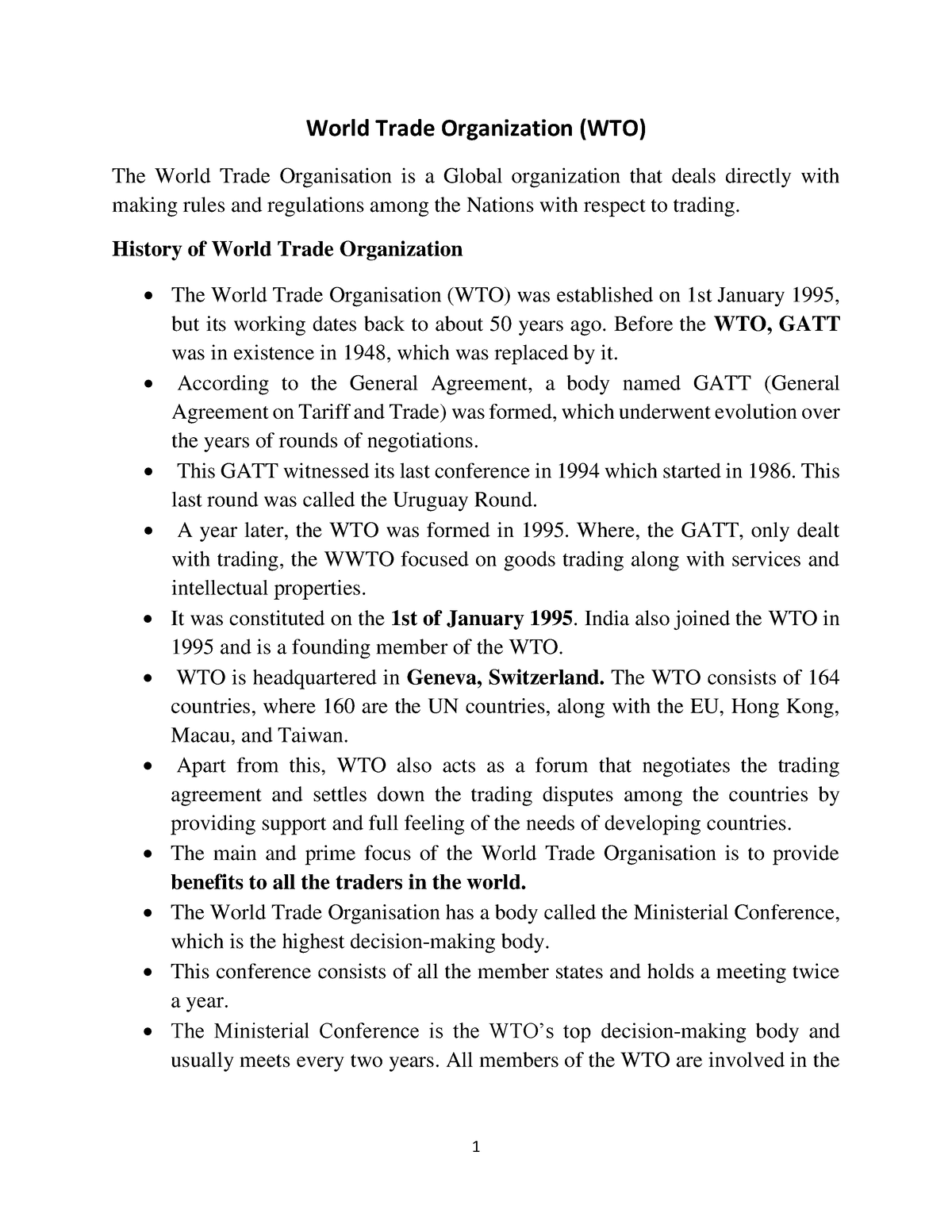 who-notes-on-who-pil-world-trade-organization-wto-the-world-trade