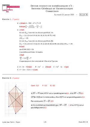 Partiel Maths Gestion 2018 - UCP L3 Gestion Examen Partiel De ...