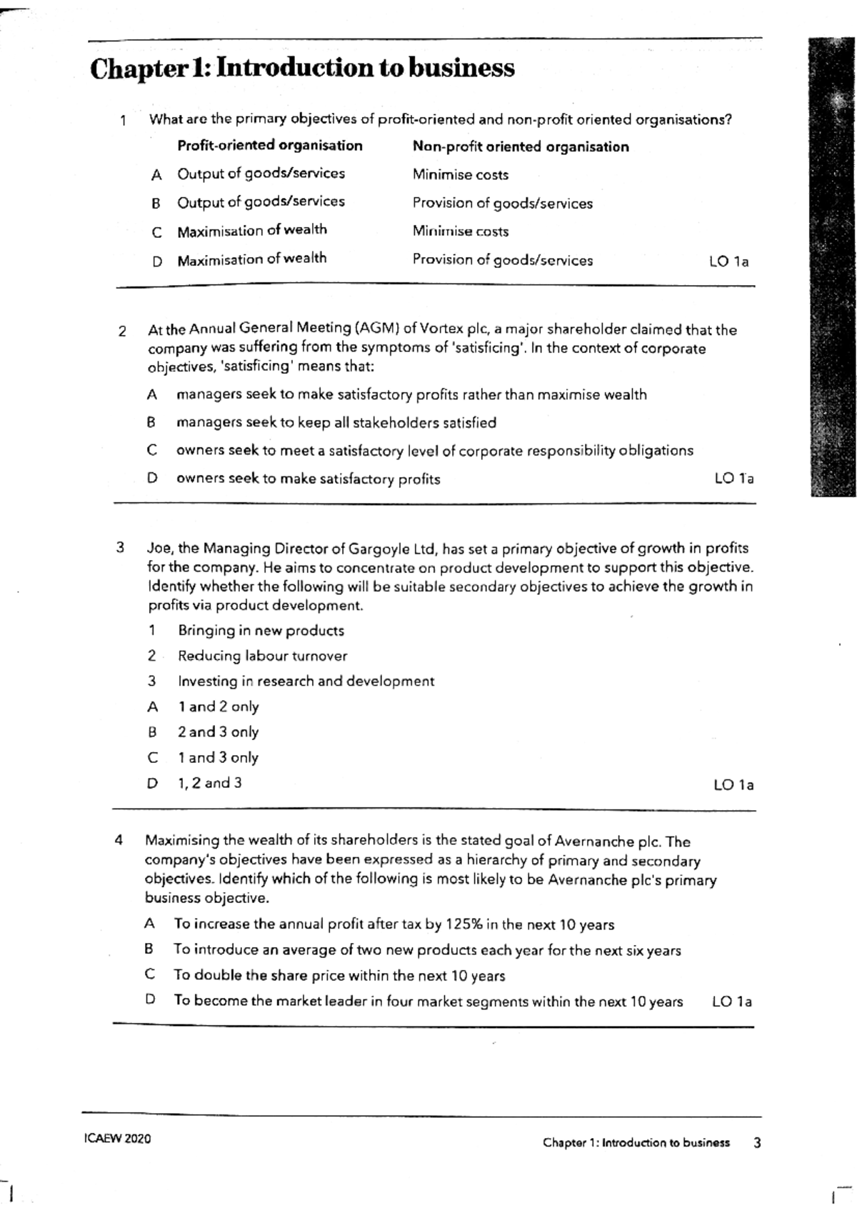 icaew business planning taxation question bank