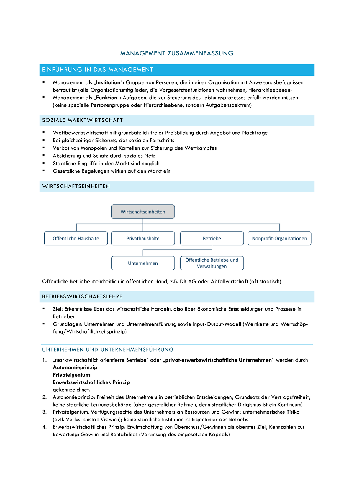 Management Zusammenfassung - MANAGEMENT ZUSAMMENFASSUNG EINF‹HRUNG IN ...