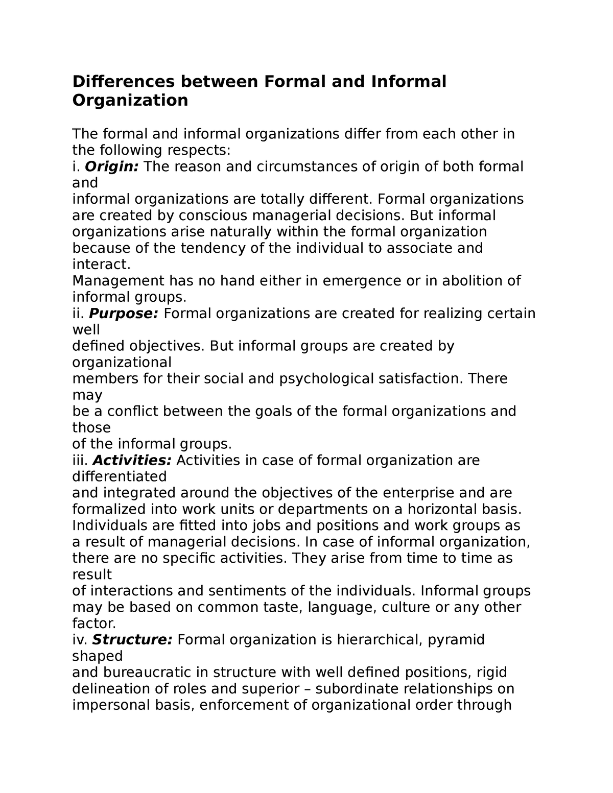 differences-between-formal-and-informal-organization-differences