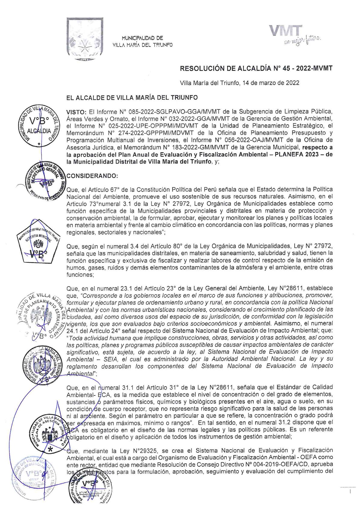 Resolucion DE Alcaldia-N45-2022b - Actividad Formativa - Studocu