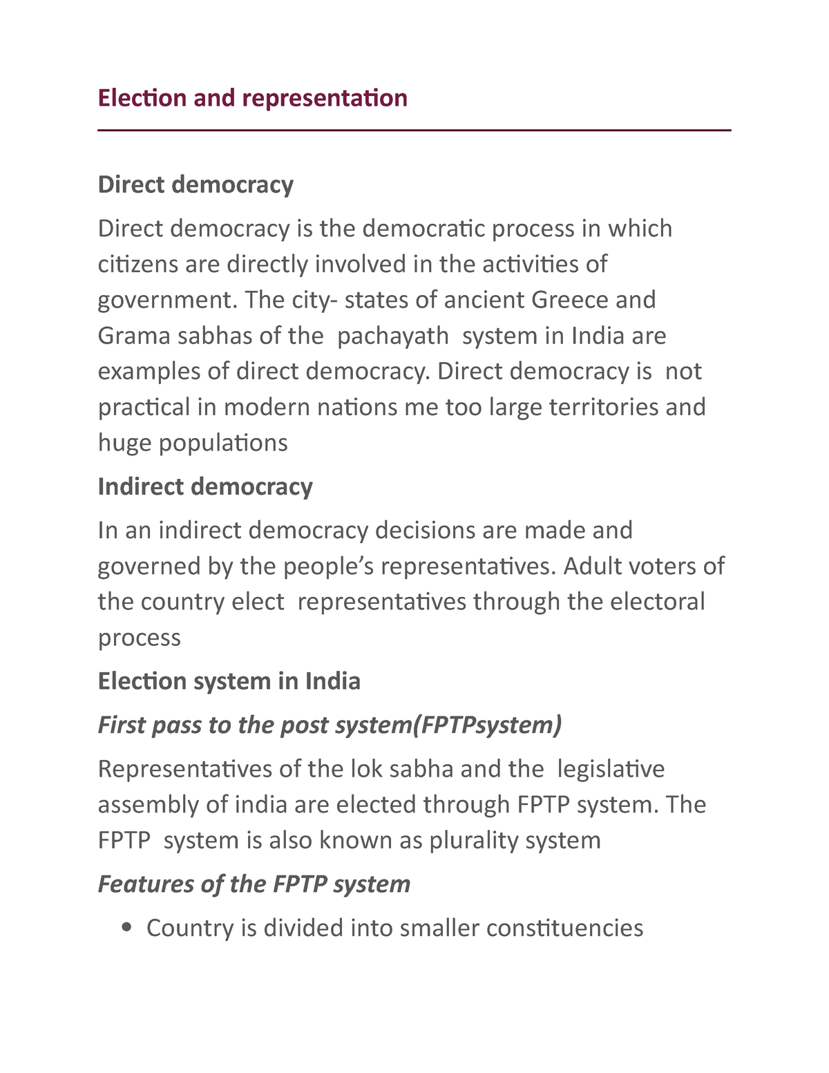 Election AND Representation - Election And Representation Direct ...