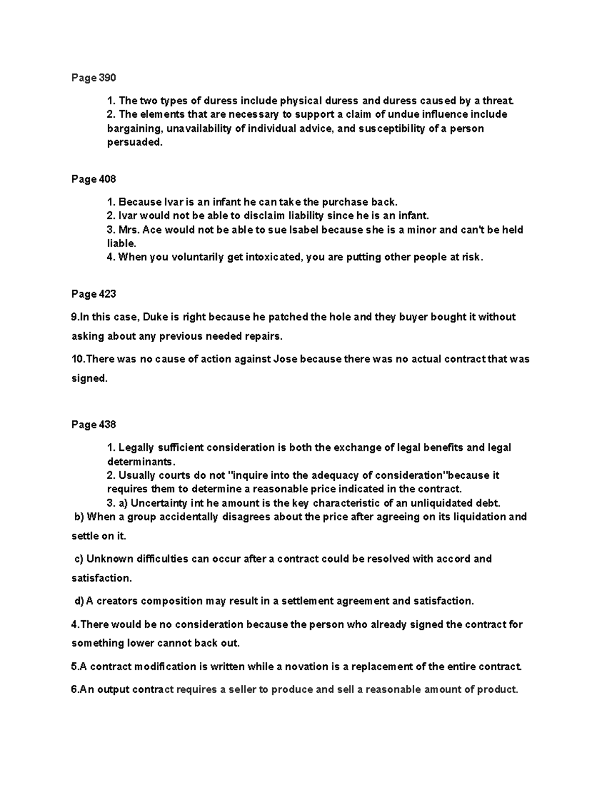 Legal and ethical business 9 Page 390 The two types of duress include