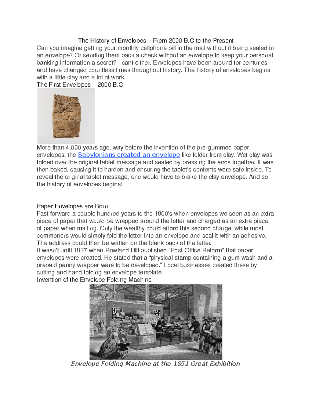 The History of Envelopes - Envelopes have been around for centuries and ...