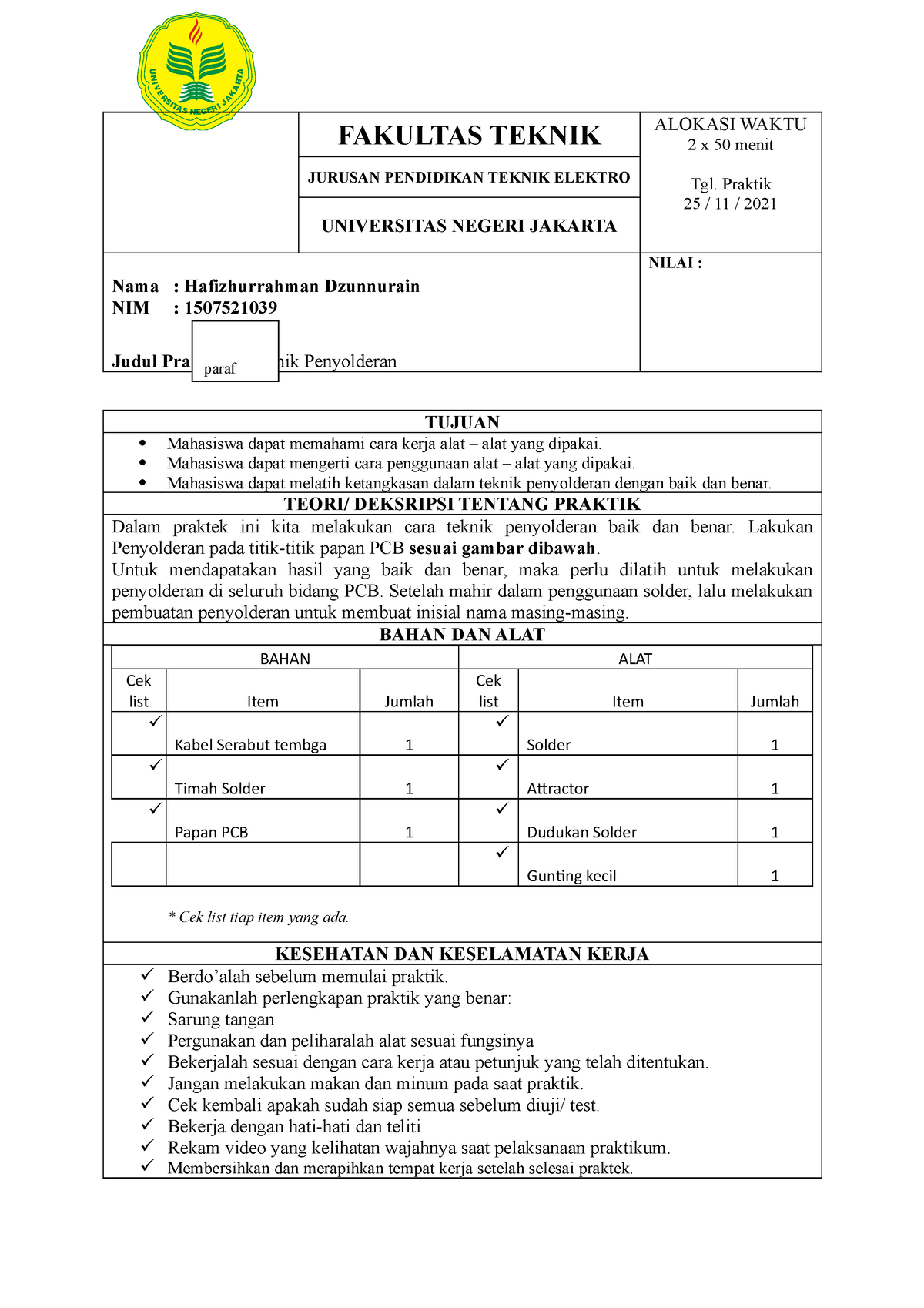 Jobsheet 4 PJJ Teknik Penyolderan - FAKULTAS TEKNIK ALOKASI WAKTU 2 X ...