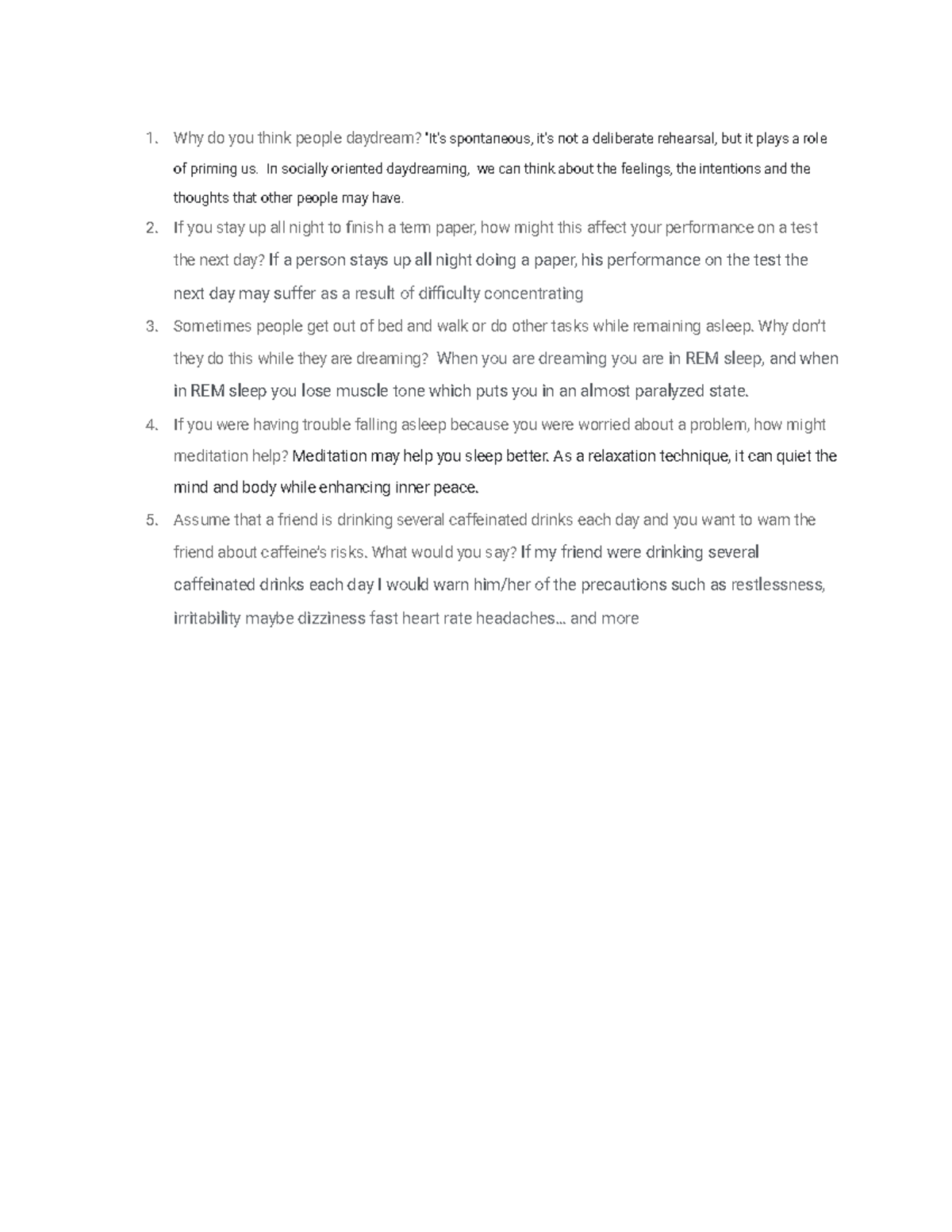 Unit 8 Critical Thinking Questions - 1. Why do you think people ...