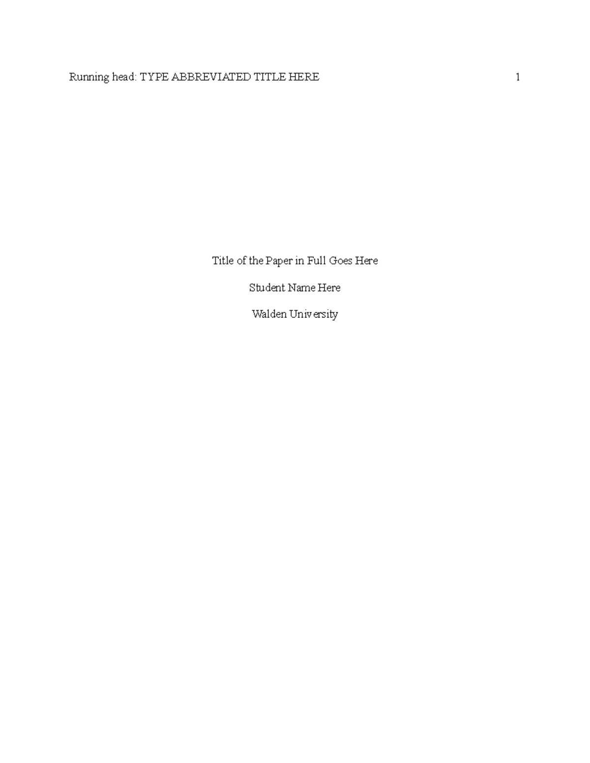 APA Course Paper Template With Advice 6th Ed + - Deprecated API usage ...