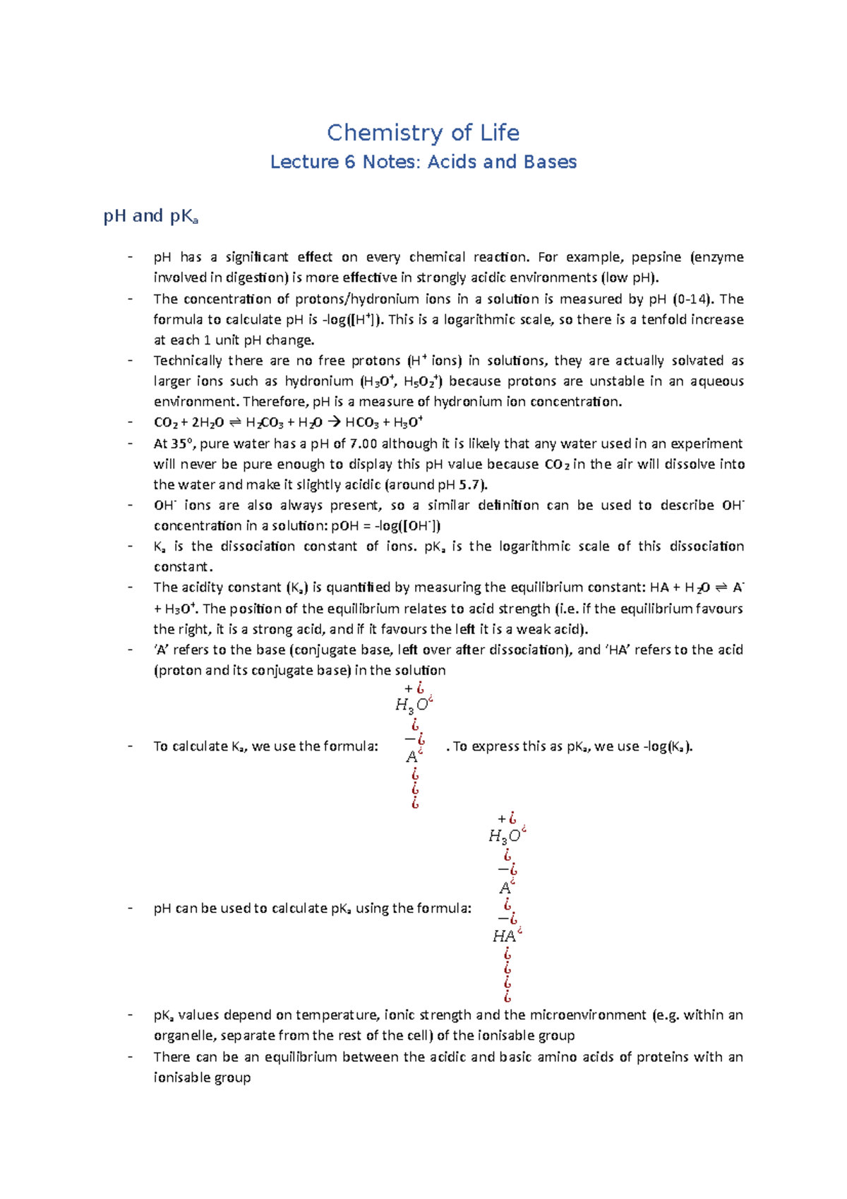 lecture-6-notes-acids-and-bases-chemistry-of-life-lecture-6-notes