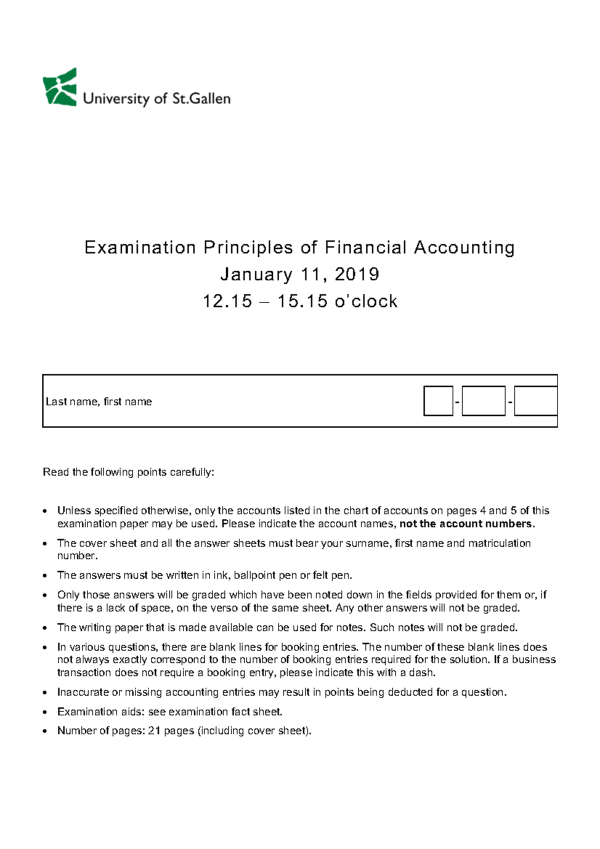 Sample/practice exam 13 August 2019, questions and answers ...