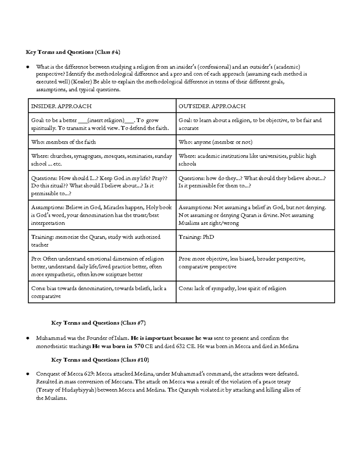 Lecture Notes - Final Exam Study Guide - Key Terms and Questions (Class ...
