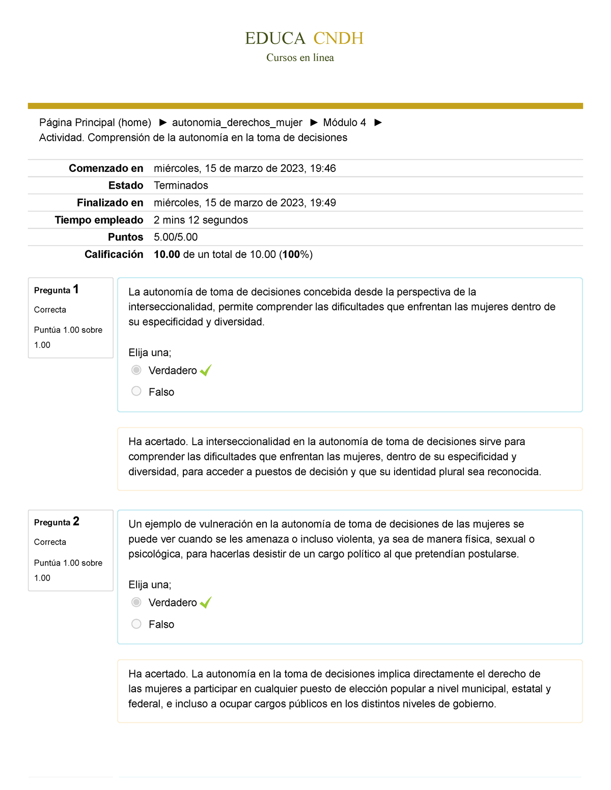 Modulo 4 1 Actividad Comprensión de la autonomía en la toma de decisiones EDUCA CNDH Cursos