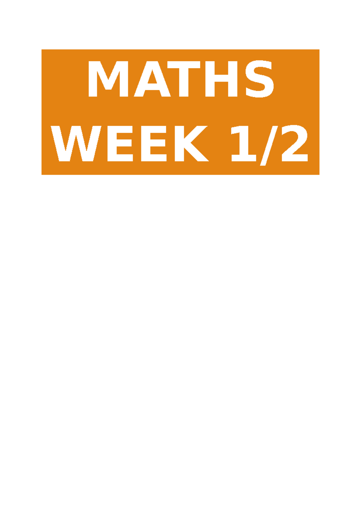 Week 1,2,3,4,7 notes on lecture material - MATHS WEEK 1/ MATRICES ...