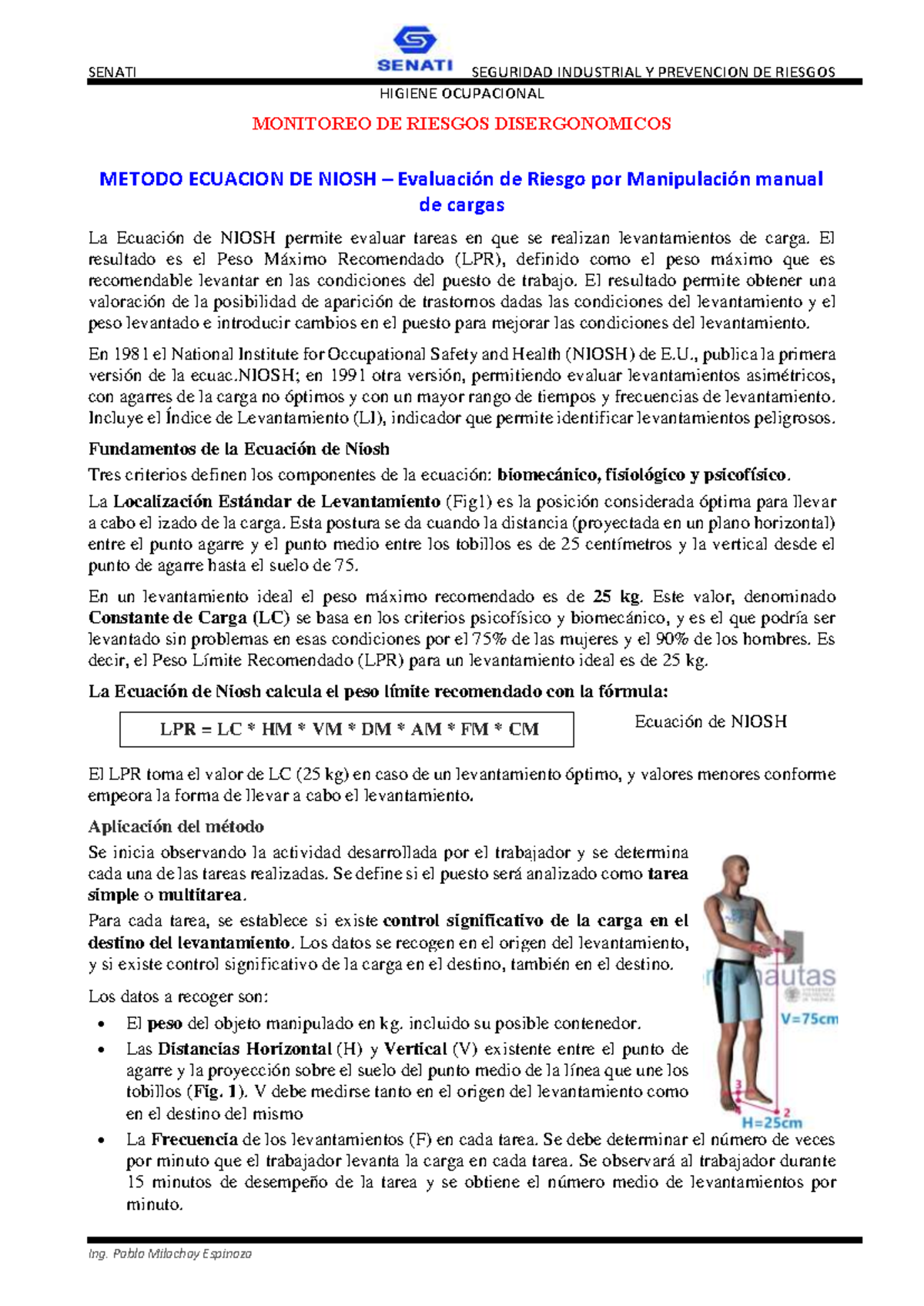 Metodo Niosh - 24 - Vbbj - HIGIENE OCUPACIONAL MONITOREO DE RIESGOS ...