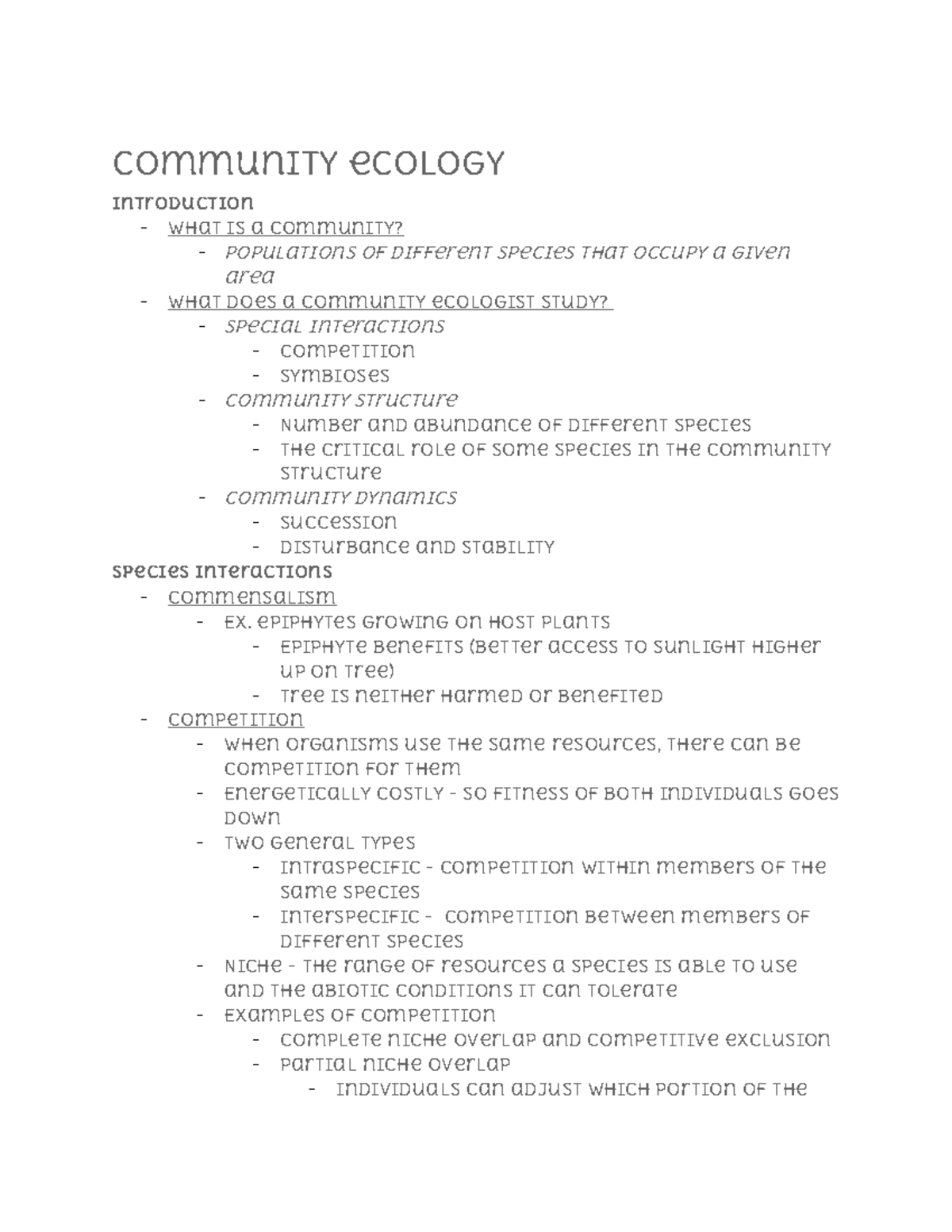 Bio Diversity - Community Ecology - Community ecology Introduction ...