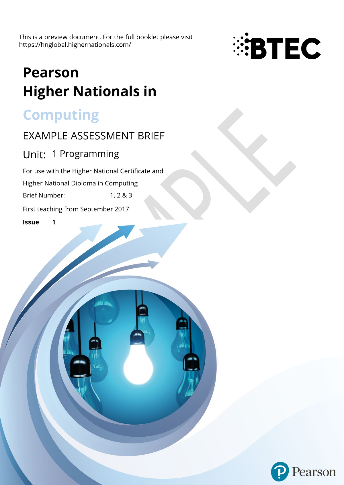 pearson btec hnd in computing assignments