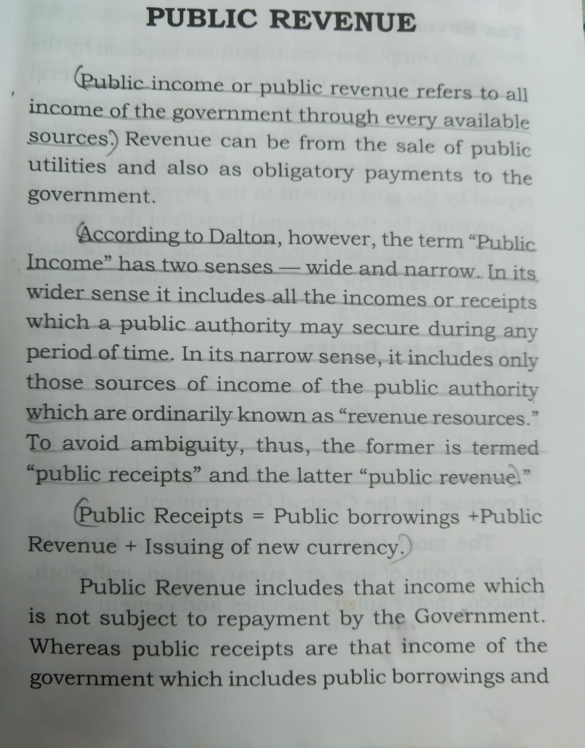 Tax-Public Revenue, Types Of Public Revenue - B.COM Taxaton - Studocu