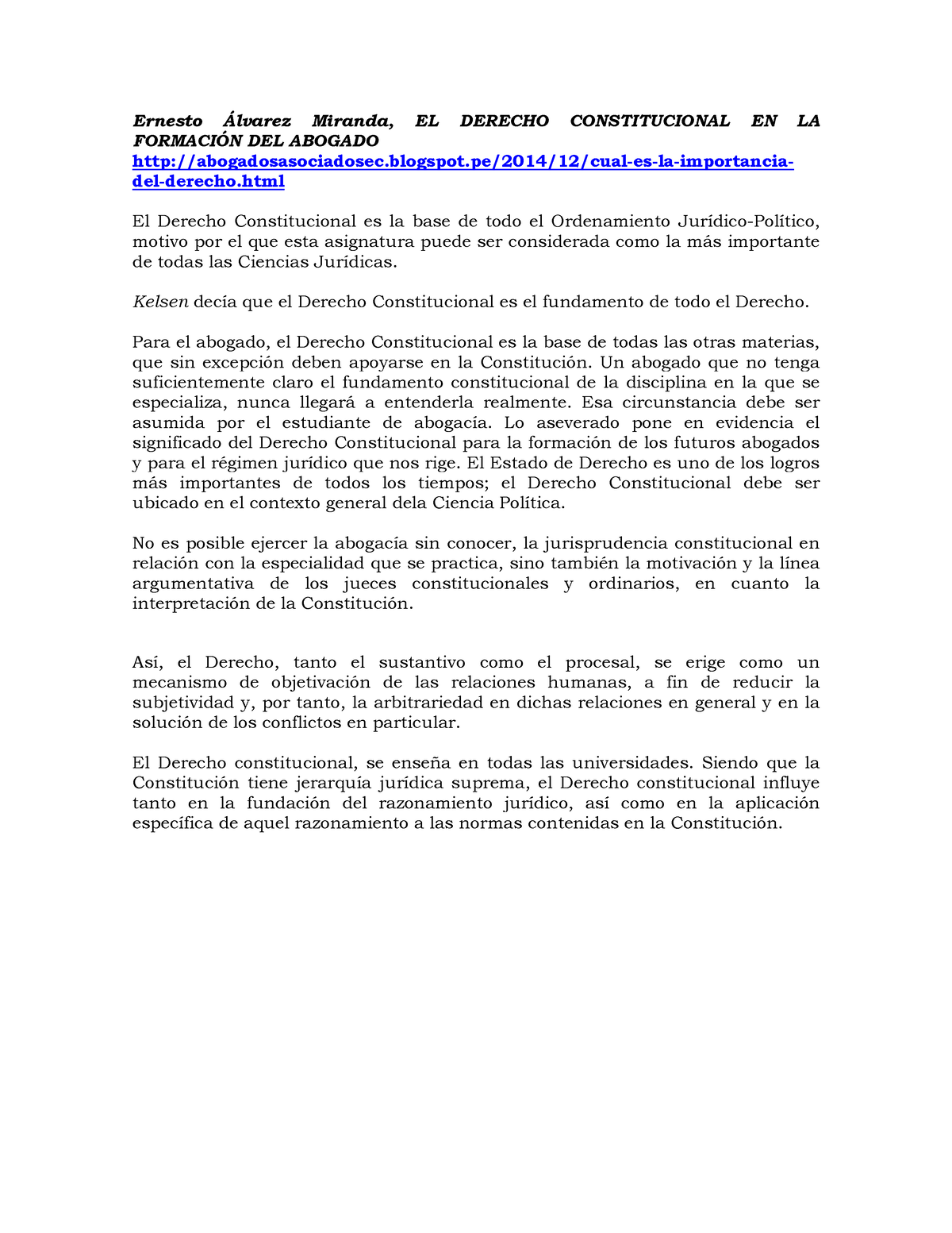 U1 S1 El Derecho Constitucional En La Formación Del Abogado Y Derecho ...