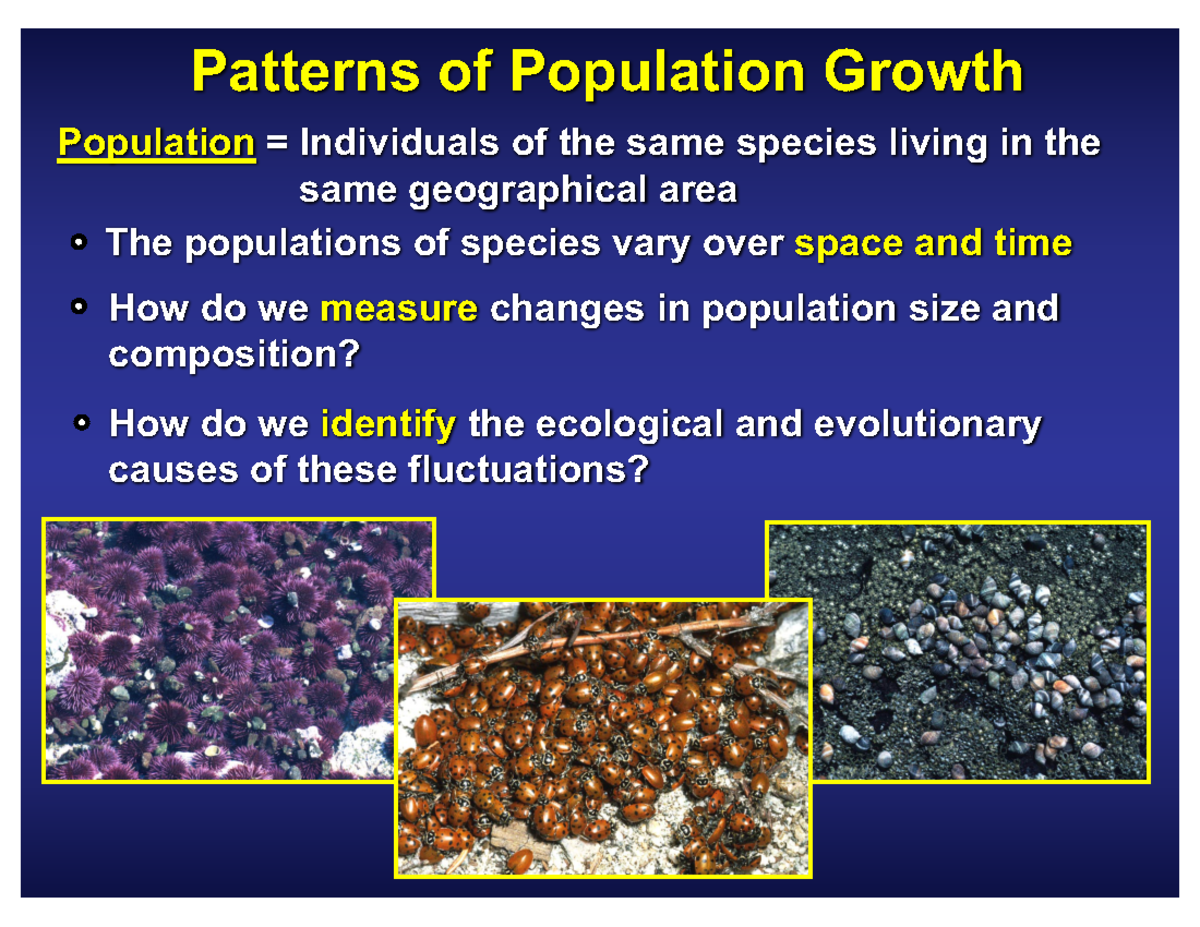 Lec #4 EEMB 2 SM20 1S (Population Growth Part 1) - Population ...