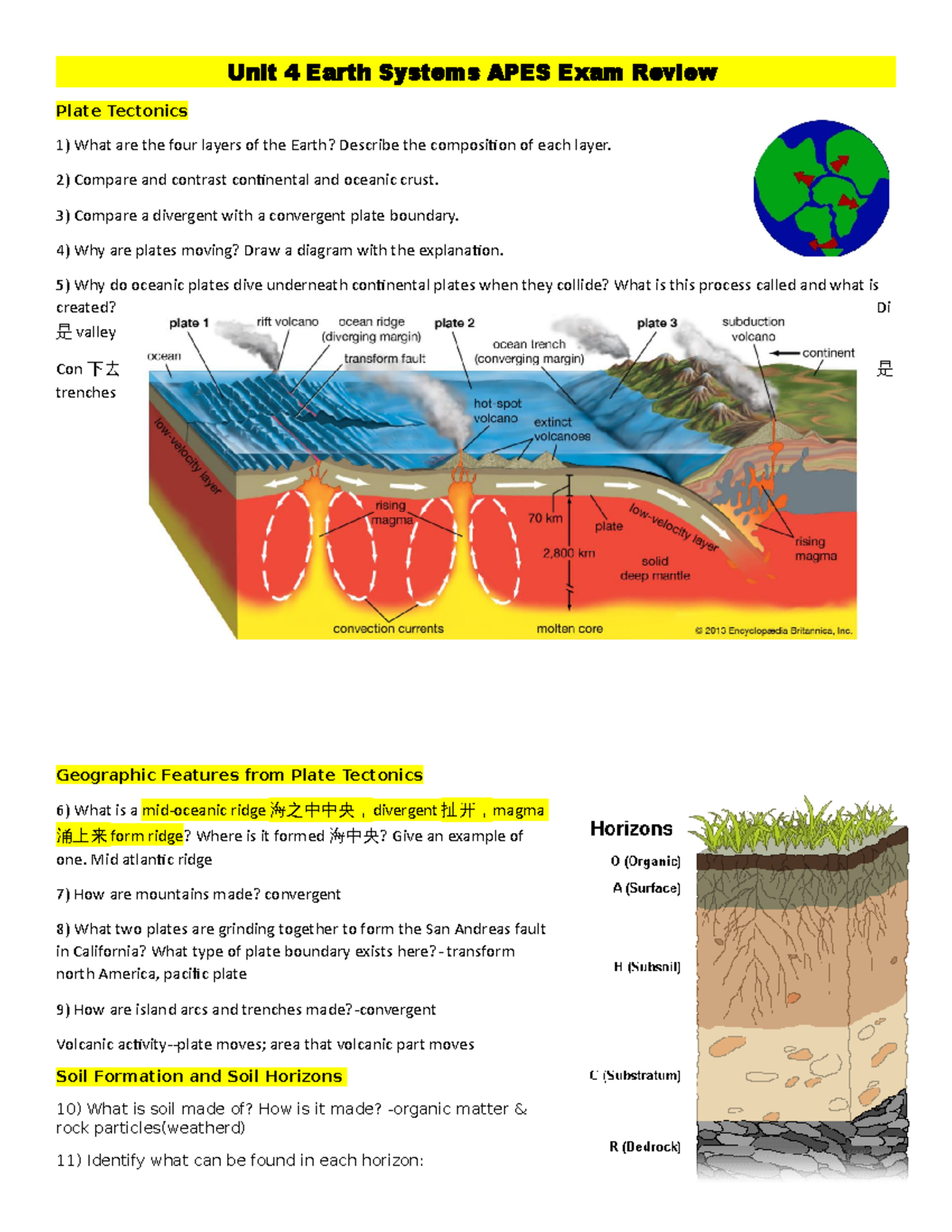 Unit 4 Earth Systems APES Exam Review - Unit 4 Earth Systems APES Exam ...