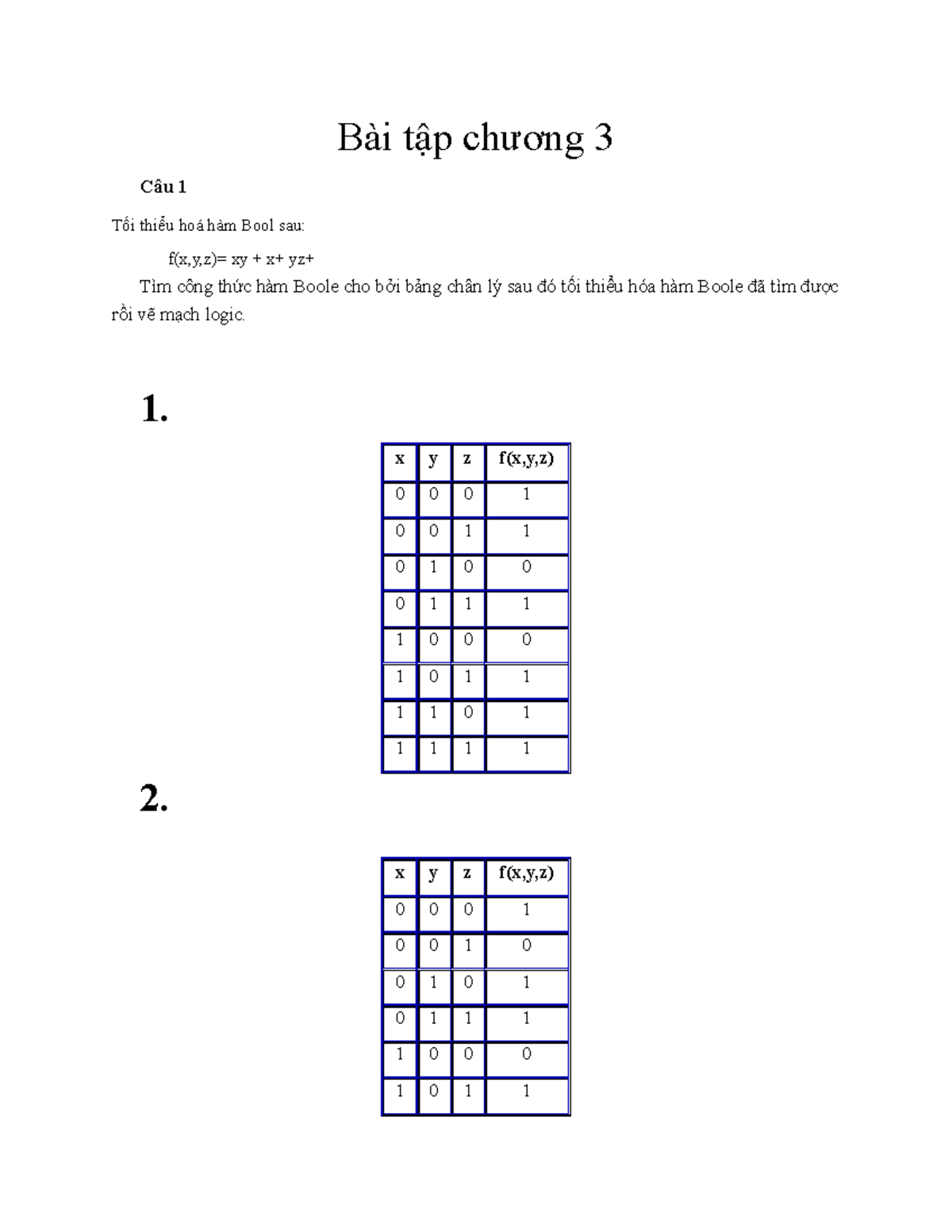 Bài tập chương 3 - dfrtgret - Tieesng anh b1 - Bài tập chương 3 Câu 1 ...