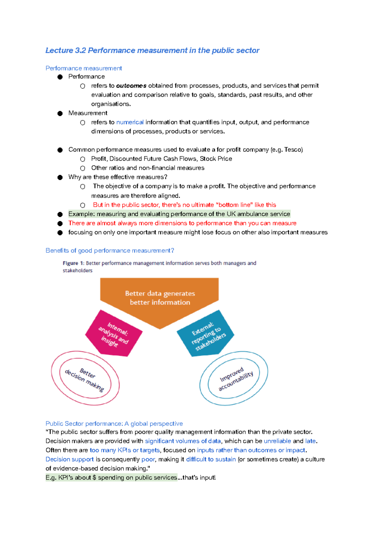 3.2 Performance Measurement In The Public Sector - Lecture 3 ...