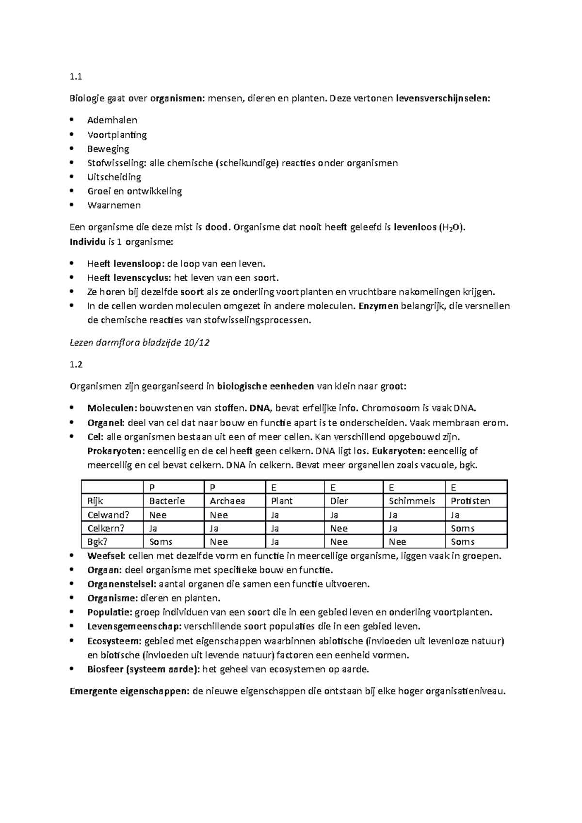 Hoofdstuk 1 Bvj - 1. Biologie Gaat Over Organismen : Mensen, Dieren En ...