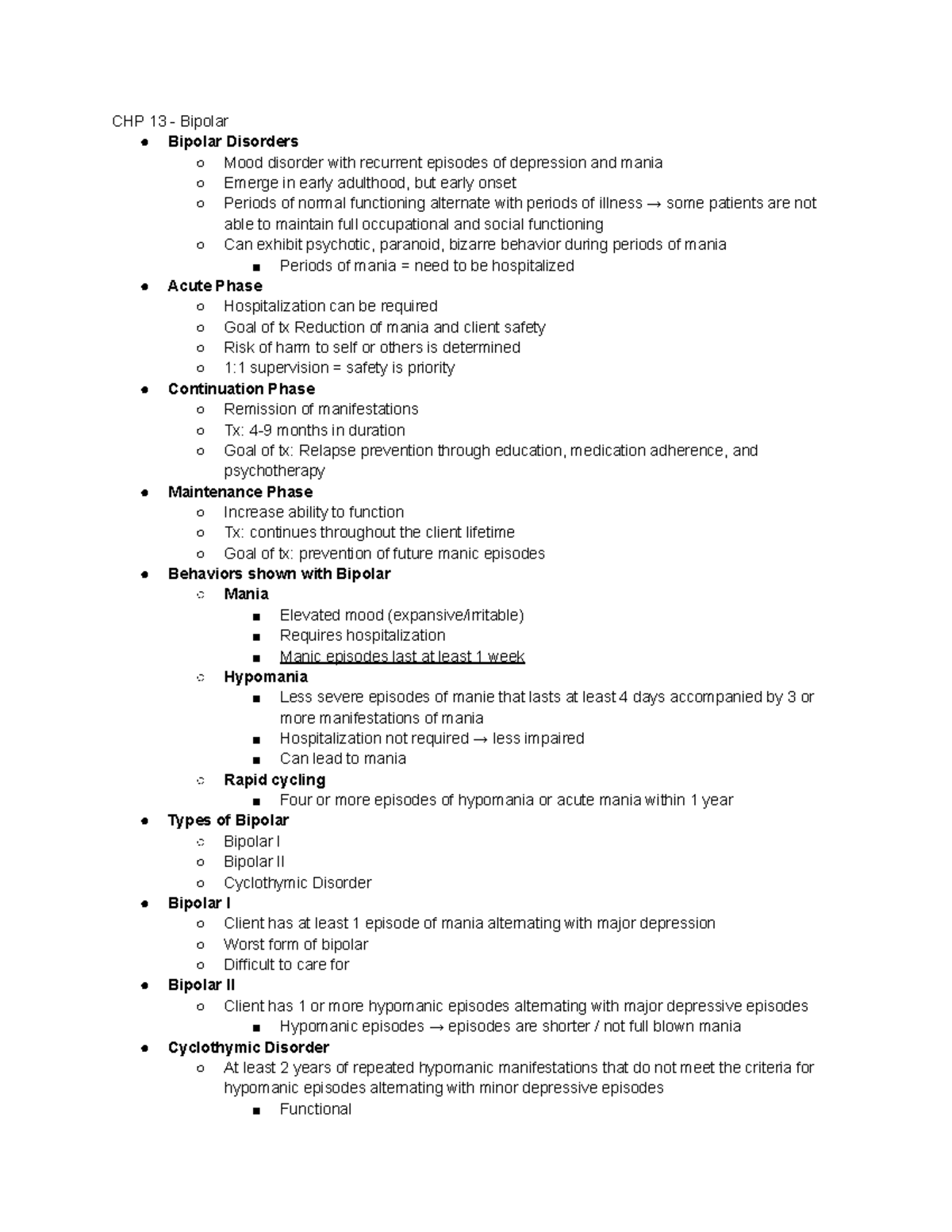 MH - Wk 4 Bipolar - CHP 13 - Bipolar Bipolar Disorders Mood disorder ...