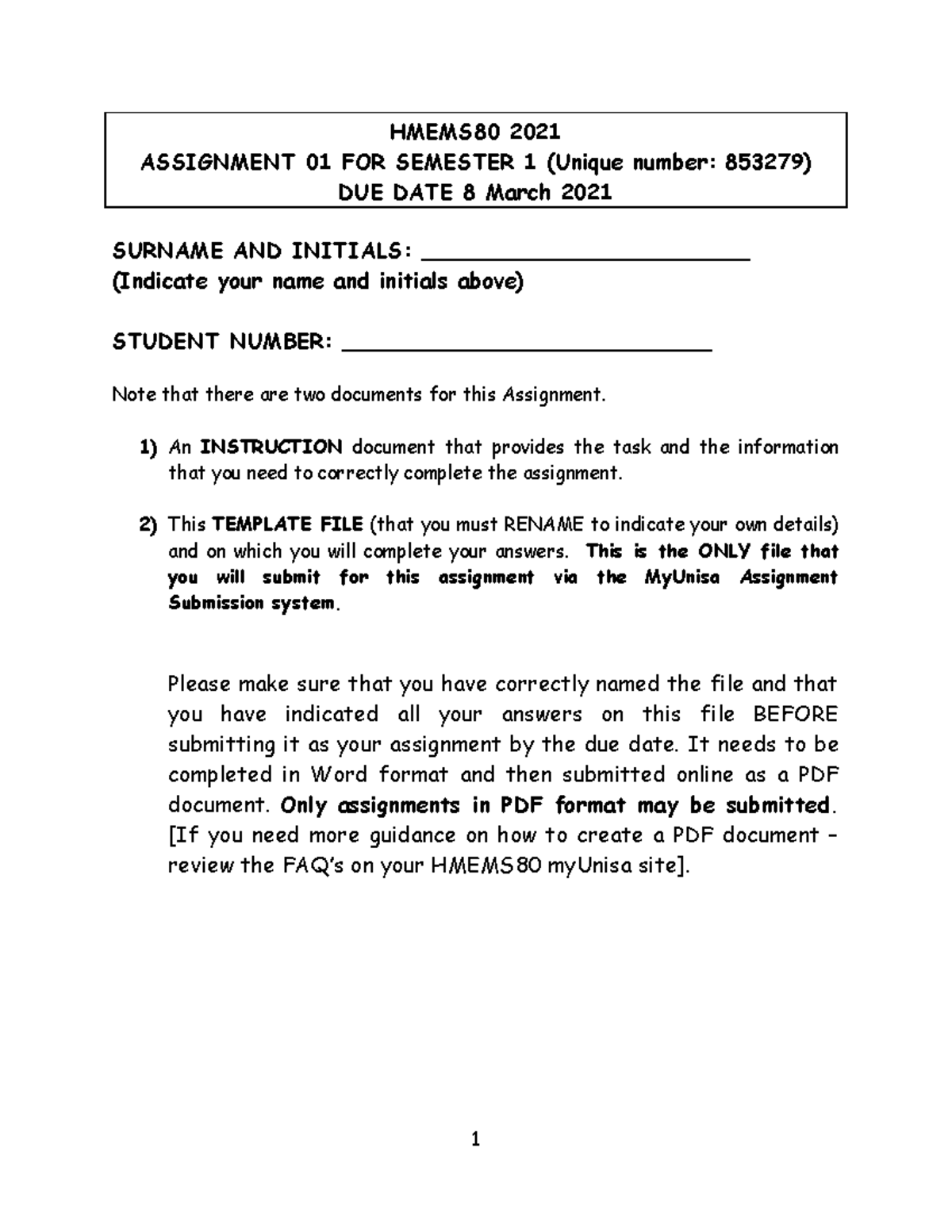 HMEMS80+2021+ Semester+1 Assignment+01+ Template+FILE-Final - HMEMS80 ...
