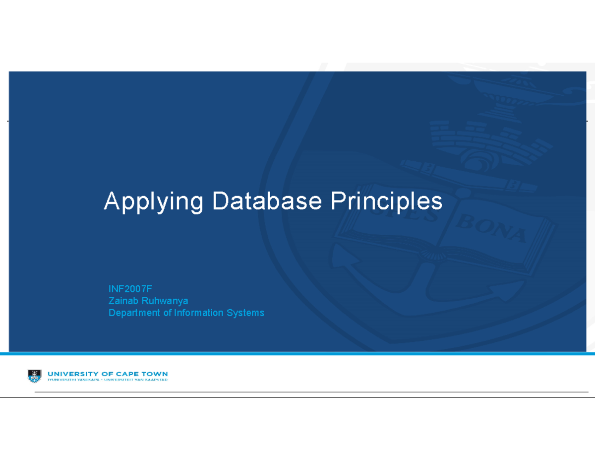 Mapping a conceptual ER model to a relational model - Applying Database ...