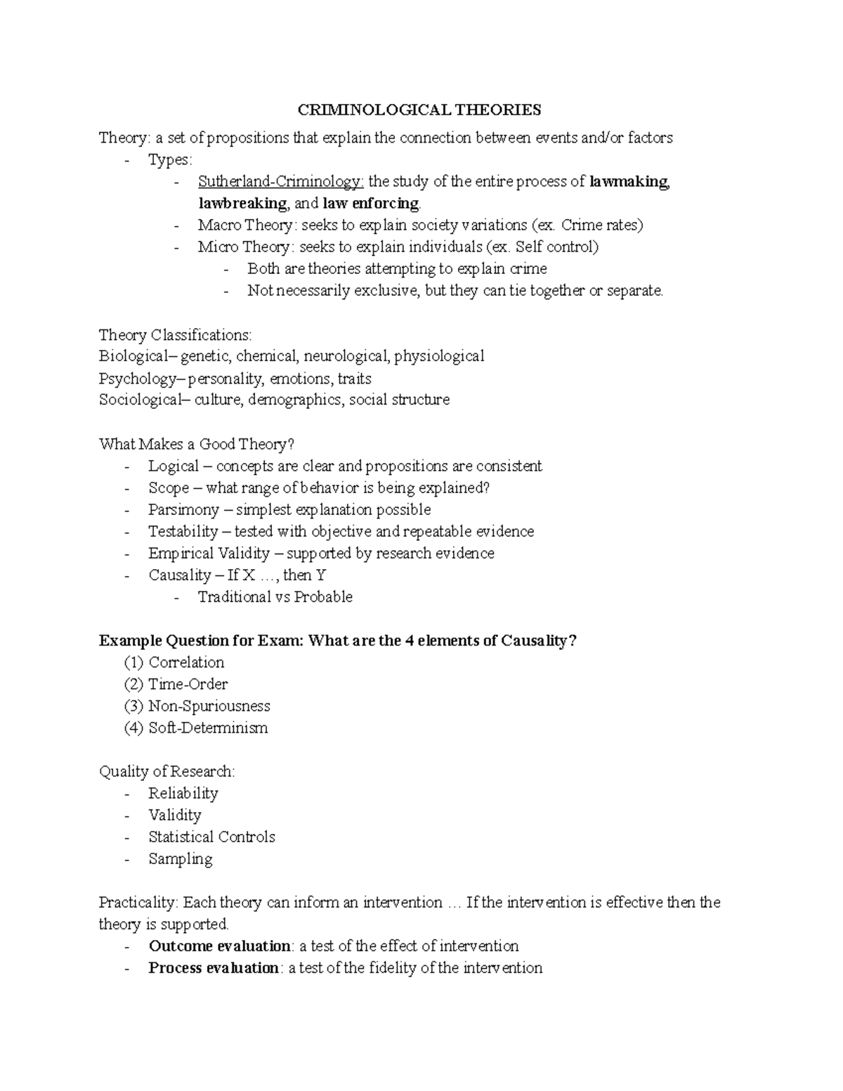 criminological theories thesis topics