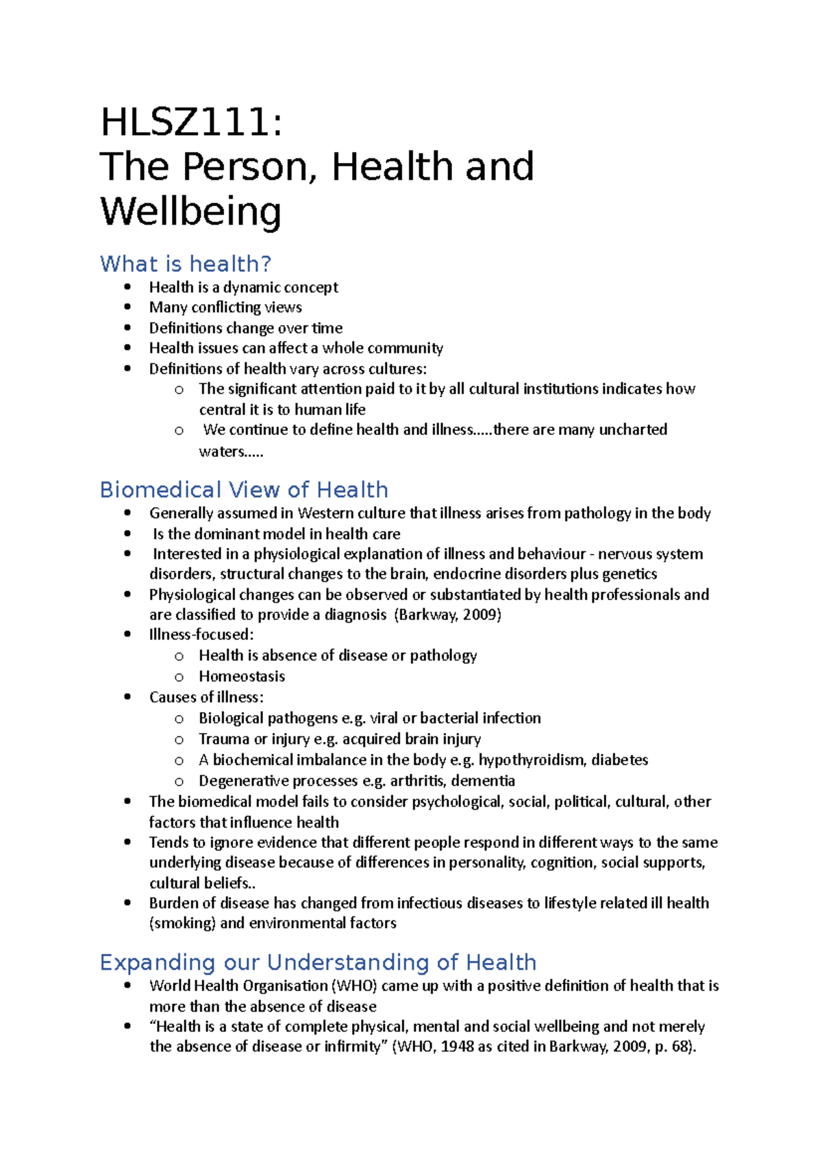 week-1-lecture-notes-hlsz111-the-person-health-and-wellbeing-what