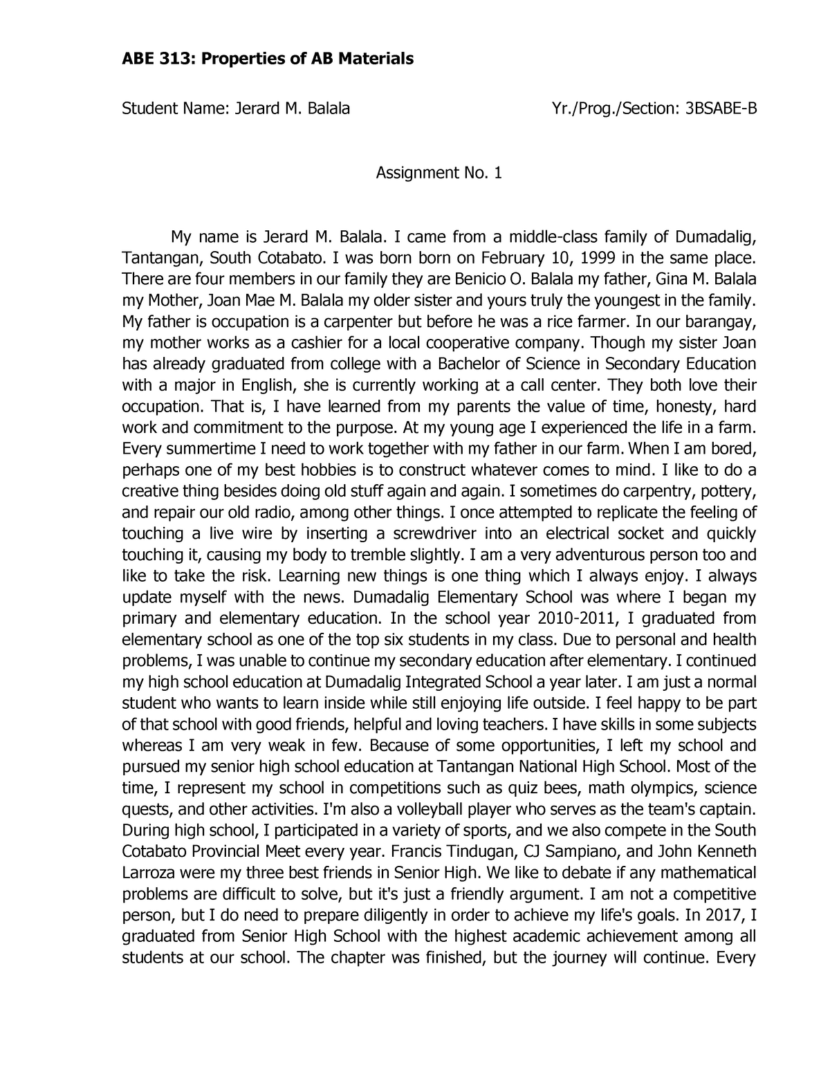 abe assignment sample pdf