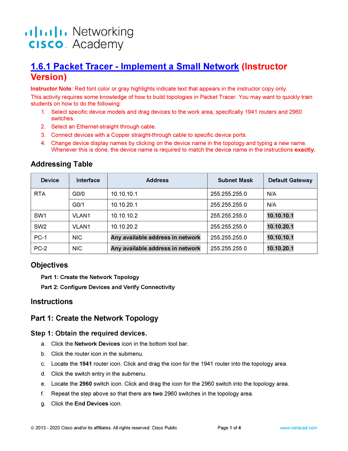 1-6-1-packet-tracer-implement-a-small-network-itexam-answers-1-6