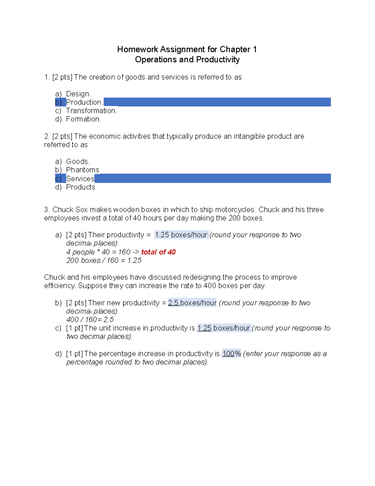 Chapter 1 - Homework solutions - Homework Assignment for Chapter 1 ...