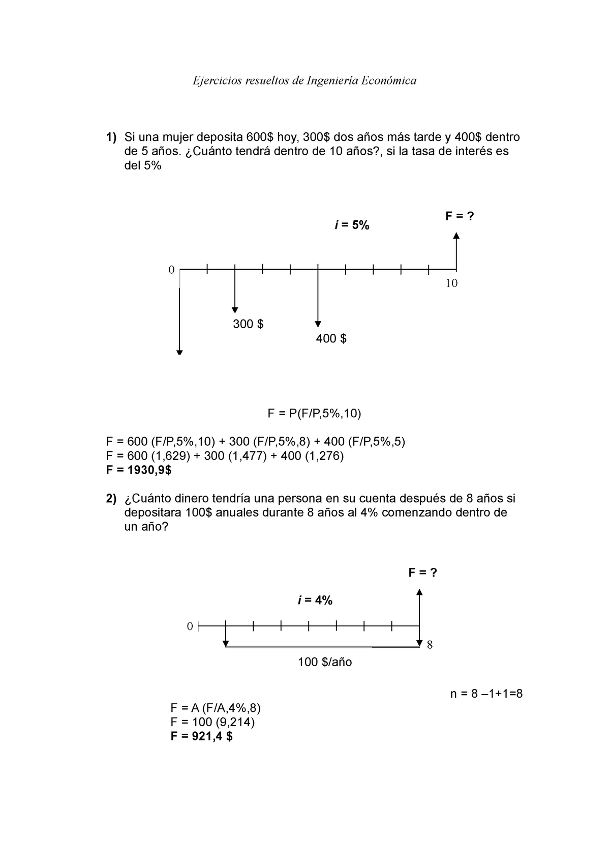 Ejercicios Resueltos Ingenieria Economica - Ejercicios Resueltos De ...