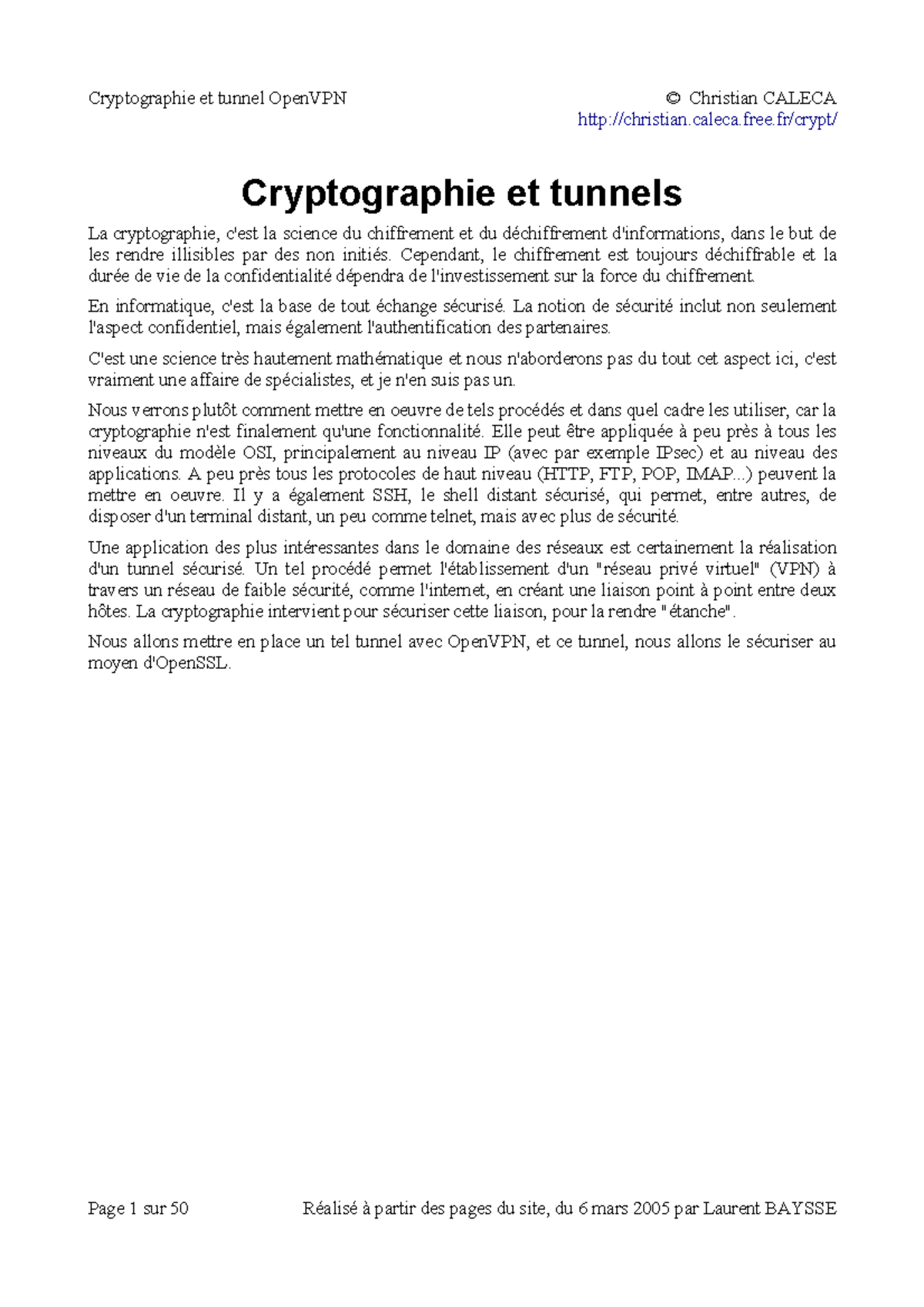 Cryptographie-et-Open VPN - Christian.caleca.free/crypt/ Cryptographie ...