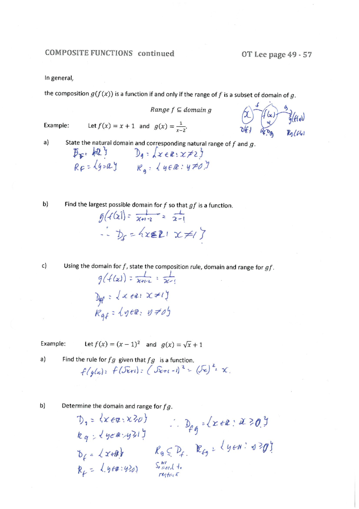 3Lesson 3 Composite Functions Continued Solutions - MATH1722 - Studocu